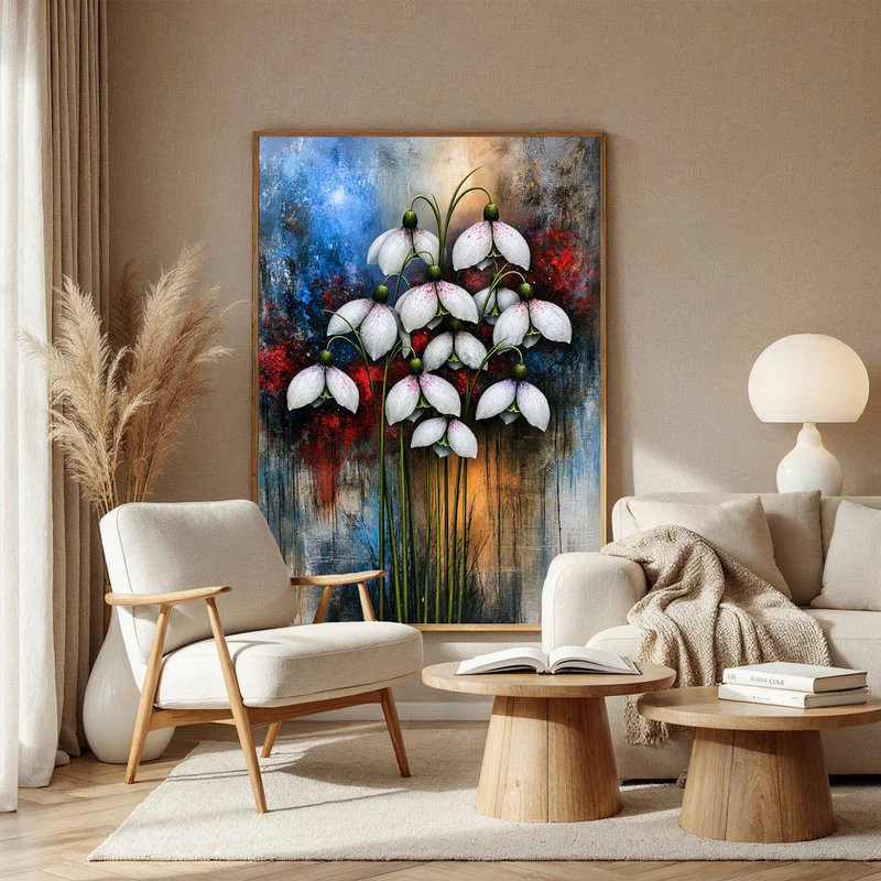 5D Diamond Painting – Snowdrops in a Symphony of Colors