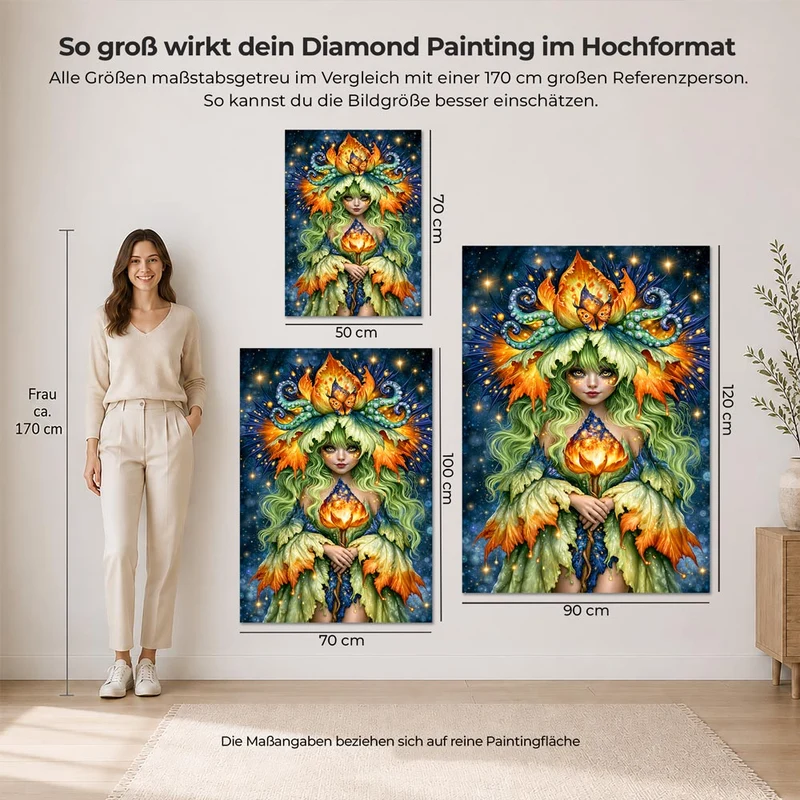 5D Diamond Painting – Blütenhüterin des Sternenlichts