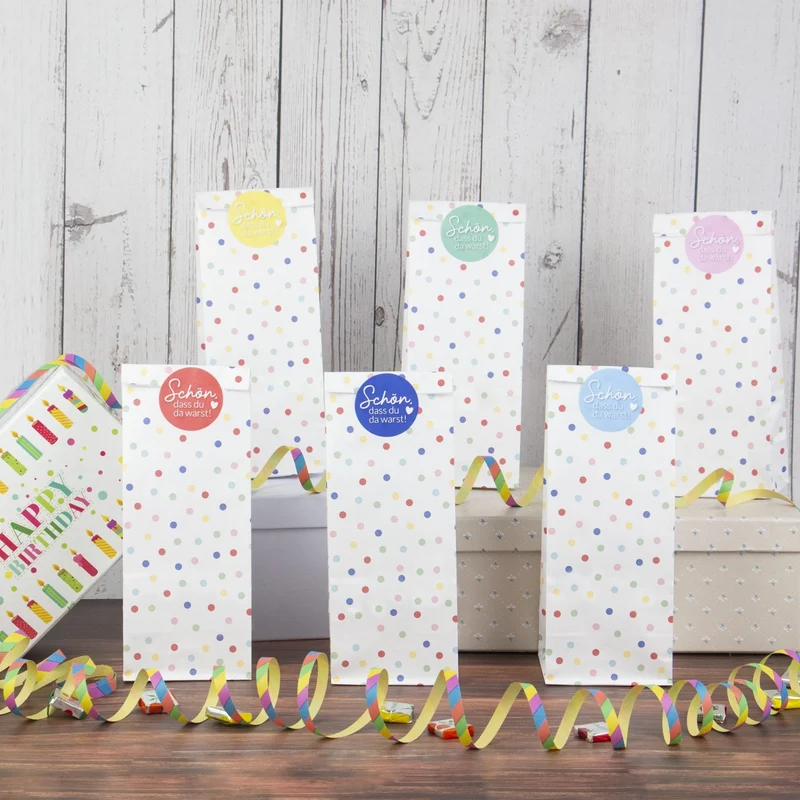 DIY Set Bunte Konfetti Geburtstagstüten