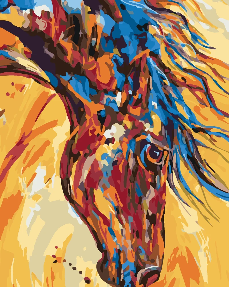 Diamond painting - BELEUCHTET MIT EINER MÄHNE