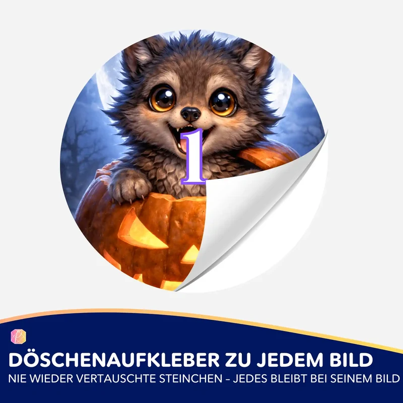 Döschenaufkleber - Der jüngste der Mondwölfe
