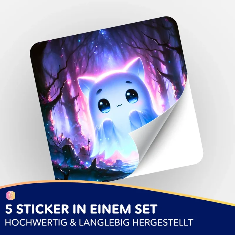 Aufkleber 5er-Set - Glowy