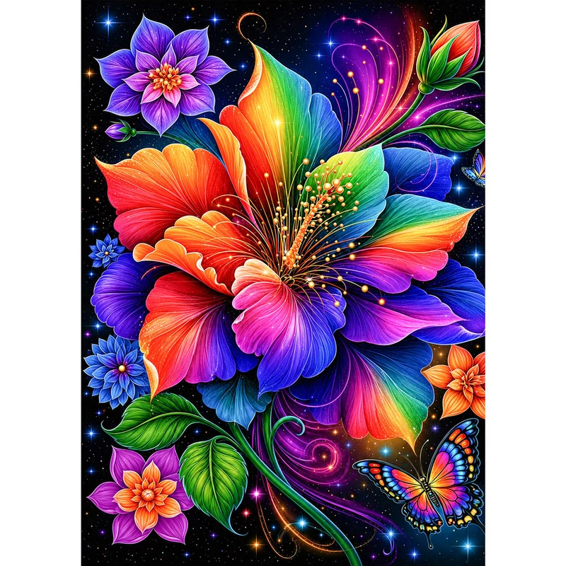 5D Diamond Painting – Elara Feuerwerk der Blüten