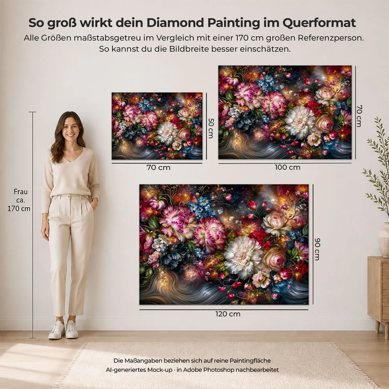 5D Diamond Painting – Blütenzauber der Sternennacht