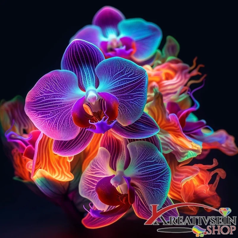 Orchideen Multicolor - Malen nach Zahlen