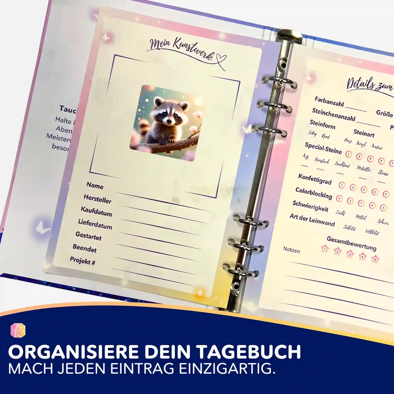 Aufkleber 5er-Set - Waschbär Klettermax