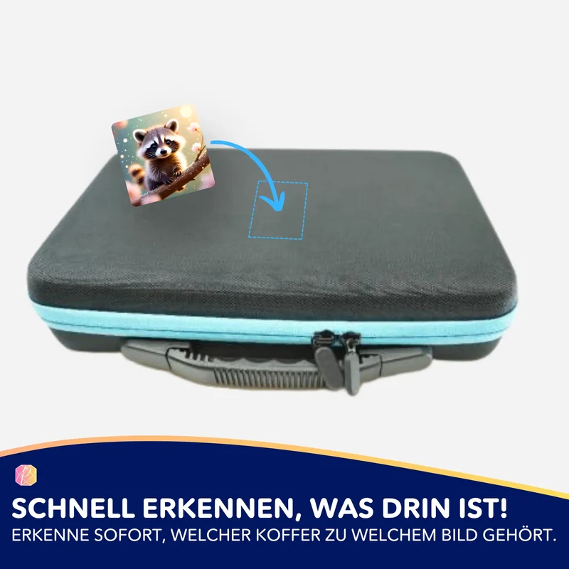 Aufkleber 5er-Set - Waschbär Klettermax