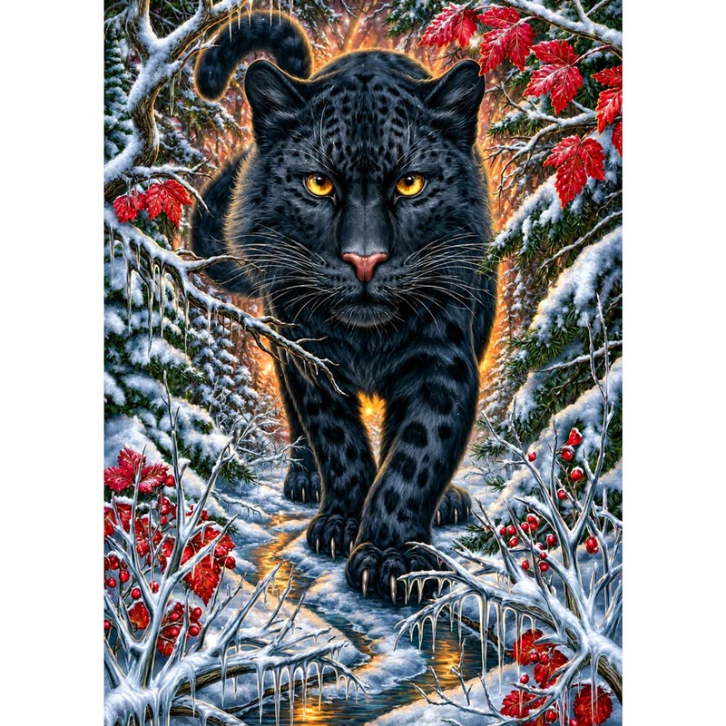 5D Diamond Painting – Nyro Wächter des Winterwaldes