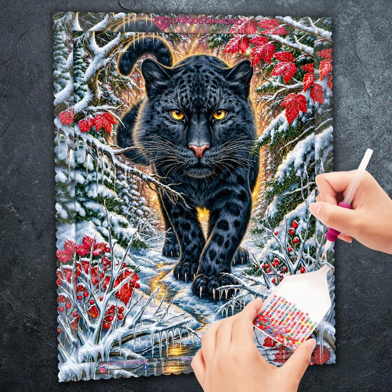 5D Diamond Painting – Nyro Wächter des Winterwaldes