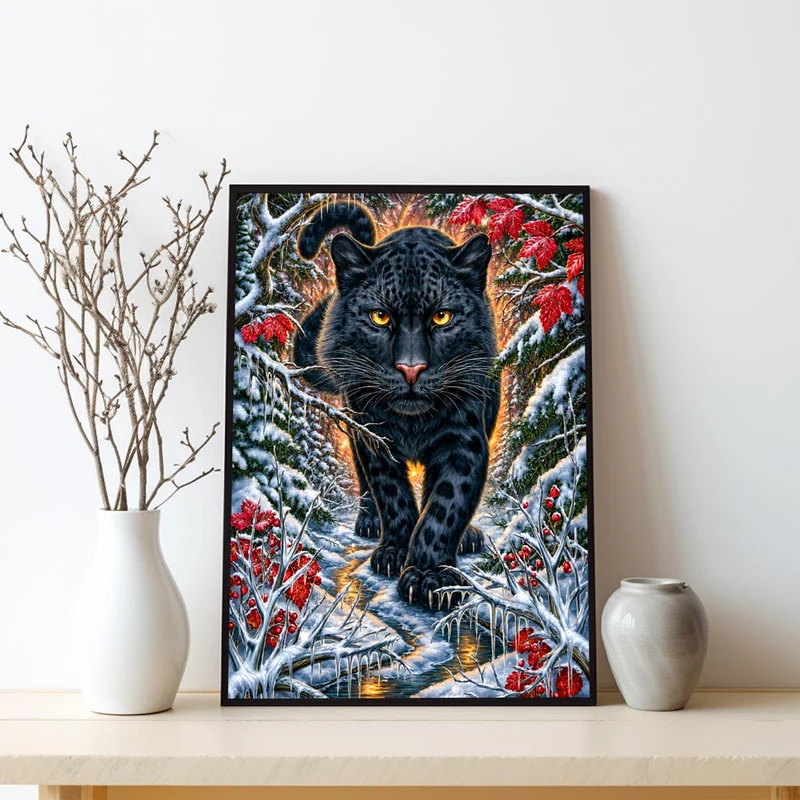 5D Diamond Painting – Nyro Wächter des Winterwaldes