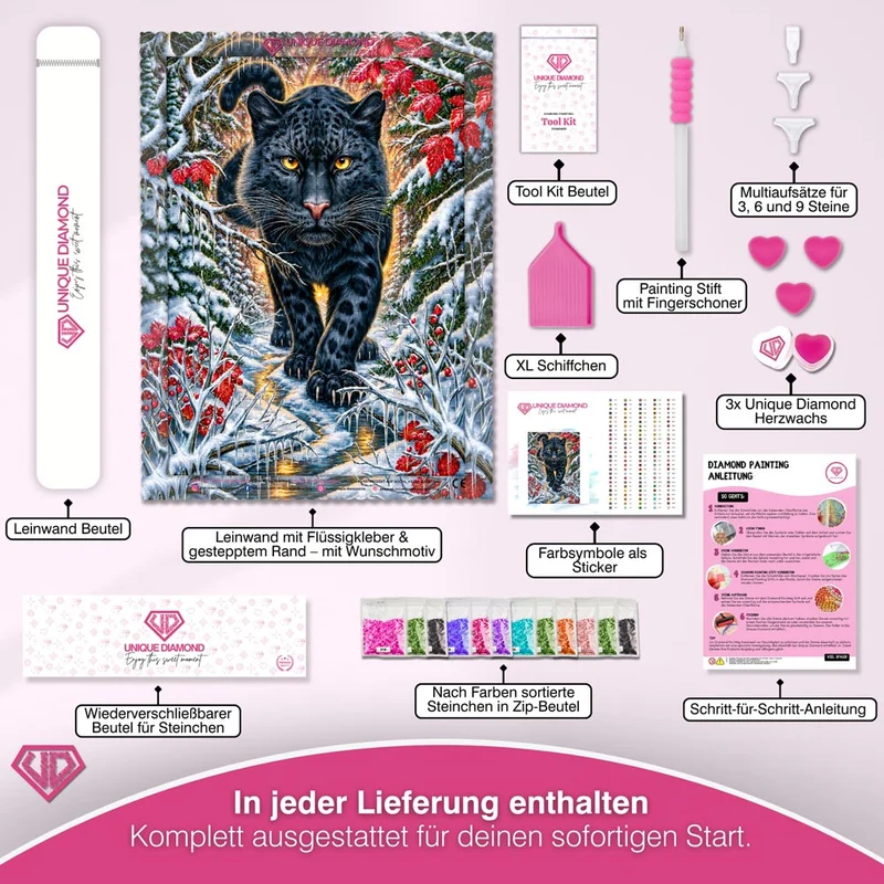 5D Diamond Painting – Nyro Wächter des Winterwaldes