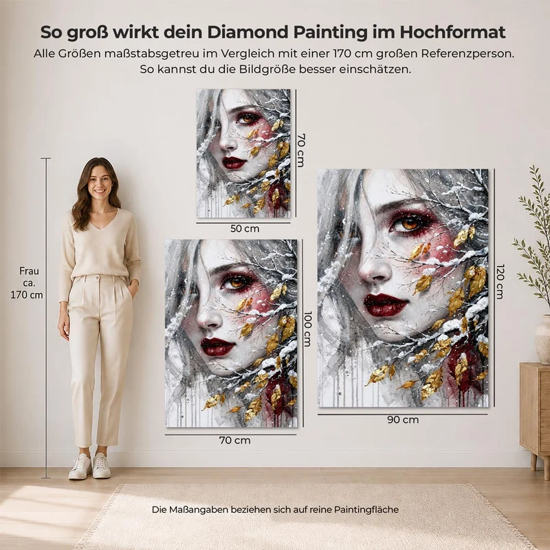 5D Diamond Painting – Wintergeist der Goldenen Blätter