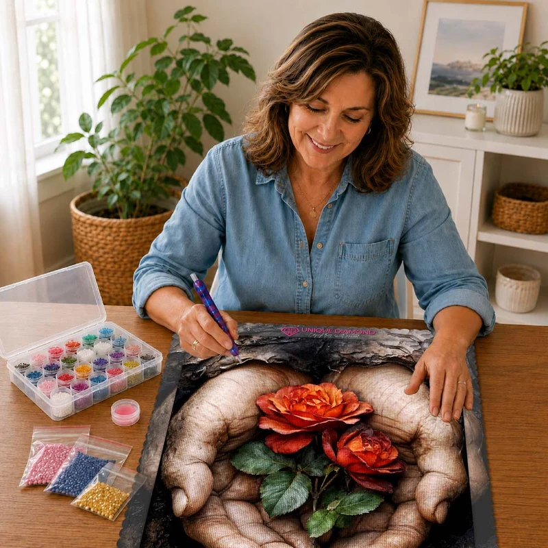 5D Diamond Painting – Rosen der Hoffnung