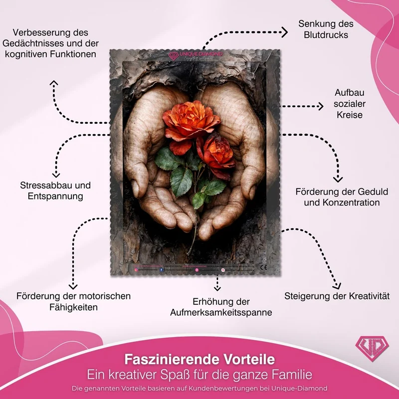 5D Diamond Painting – Rosen der Hoffnung