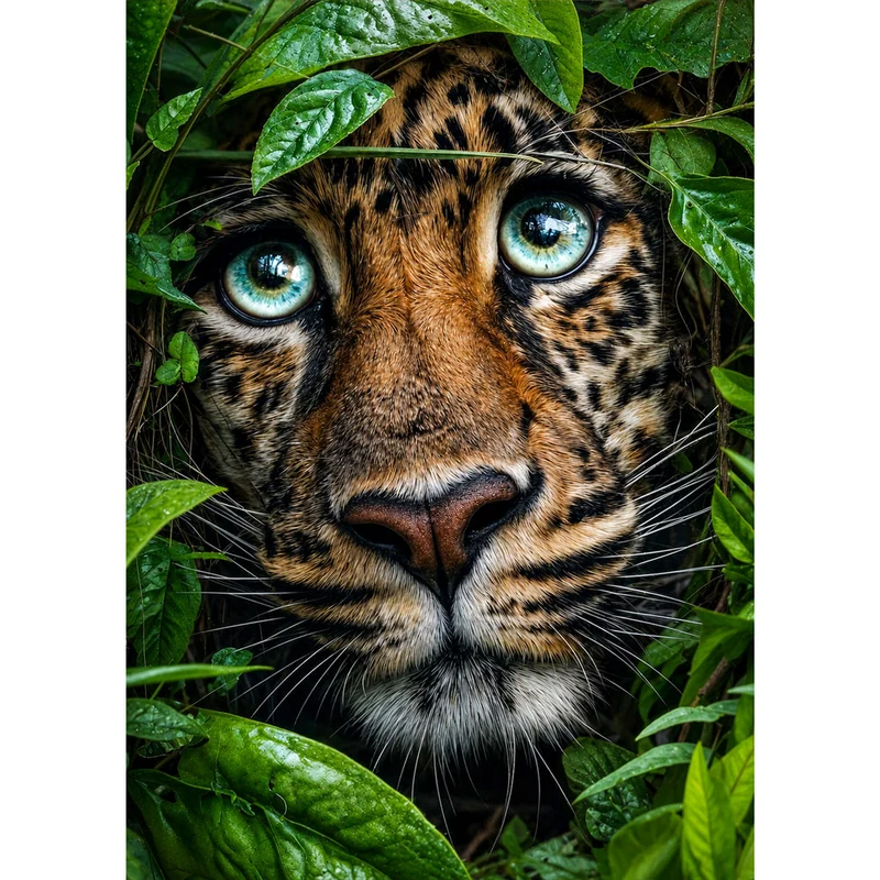 5D Diamond Painting – Blick des Dschungeljägers