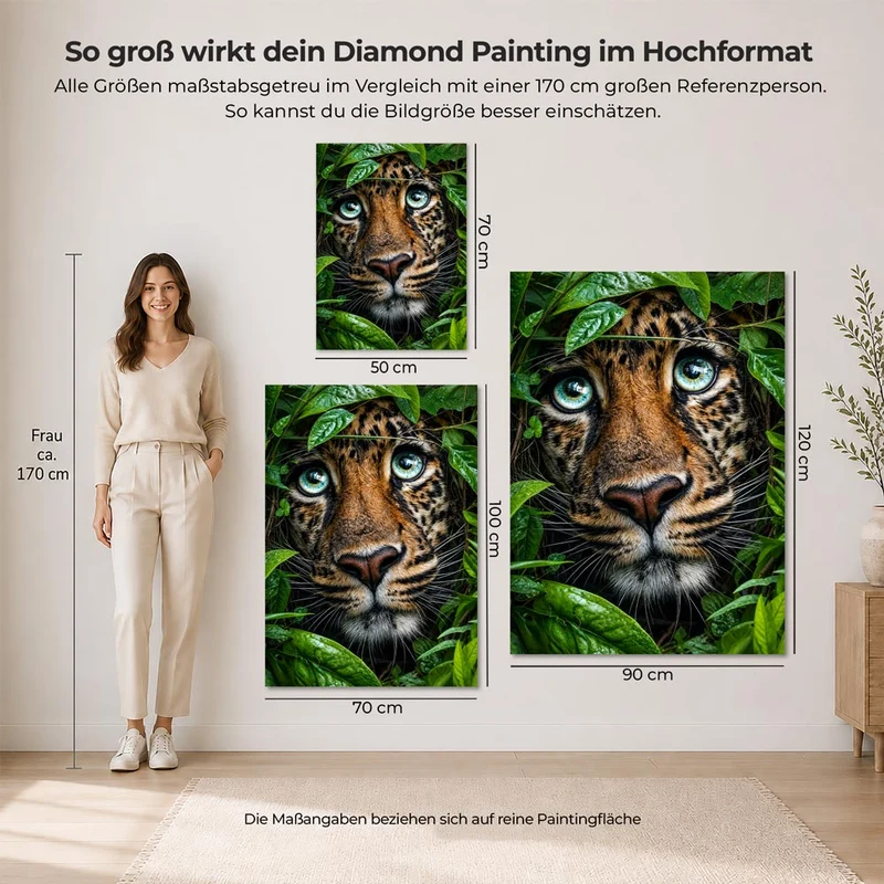5D Diamond Painting – Blick des Dschungeljägers