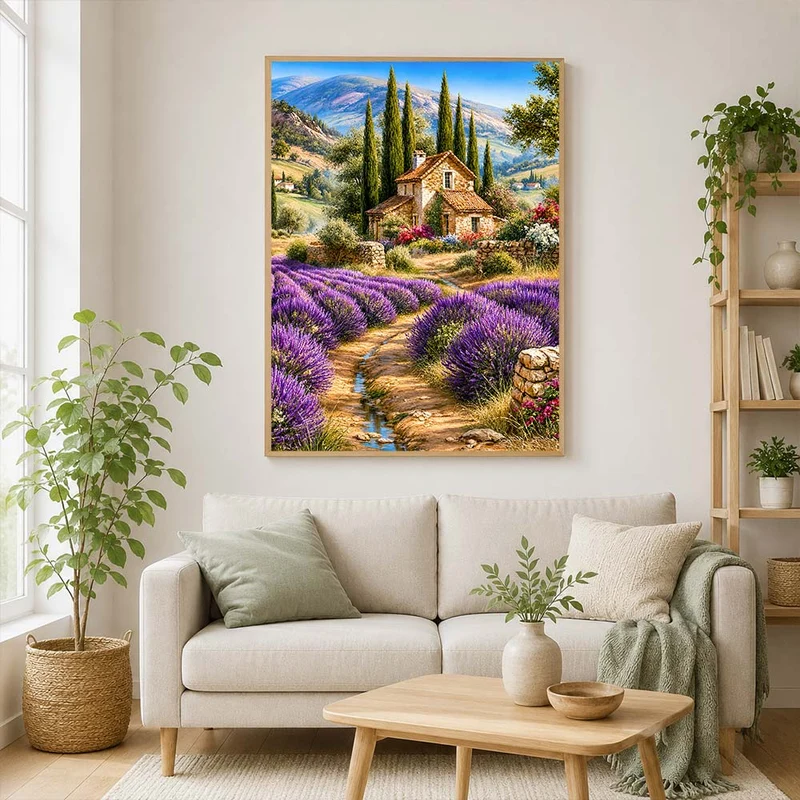 5D Diamond Painting – Lavendelidylle in der Provence