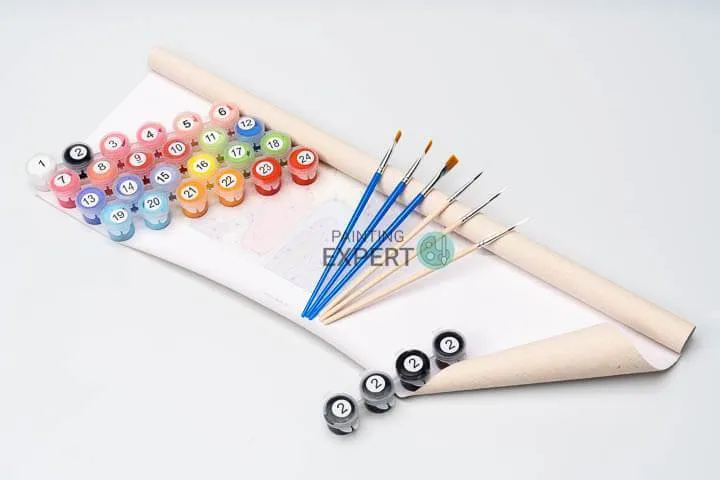 Malen nach Zahlen 2 Welpen