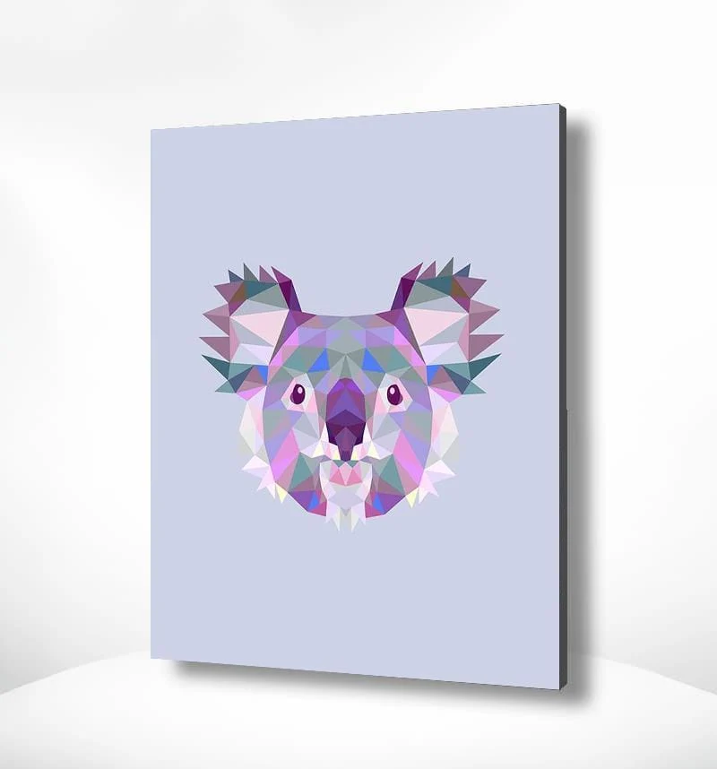 Malen nach Zahlen Koala Polygon