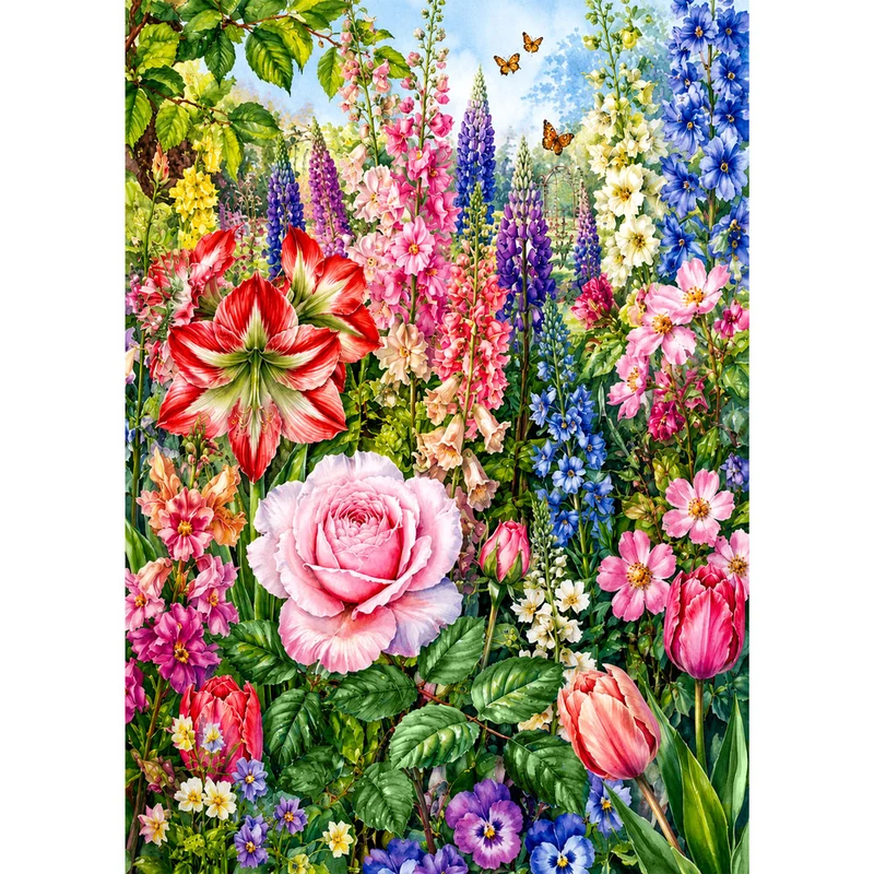 5D Diamond Painting – Blütenmeer voller Farben