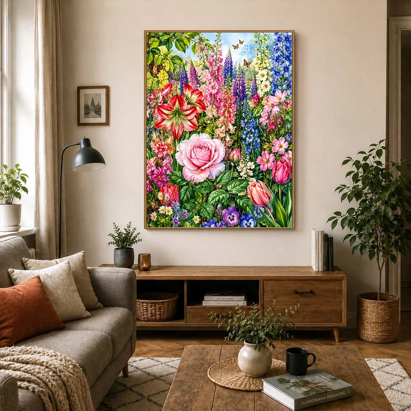 5D Diamond Painting – Blütenmeer voller Farben