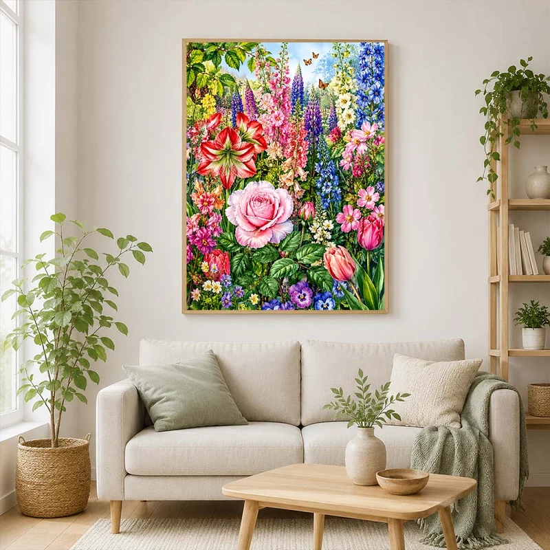 5D Diamond Painting – Blütenmeer voller Farben
