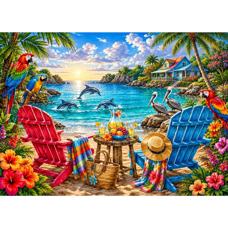 5D Diamond Painting – Tropisches Paradies Isla Maravilla