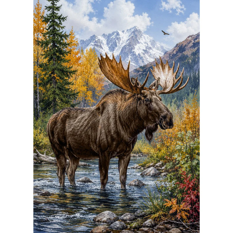 5D Diamond Painting – König der Bergtäler
