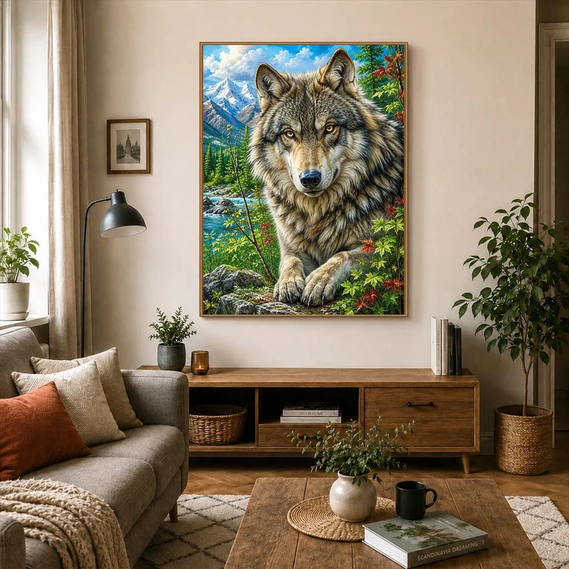 5D Diamond Painting – Wächter der Bergwildnis