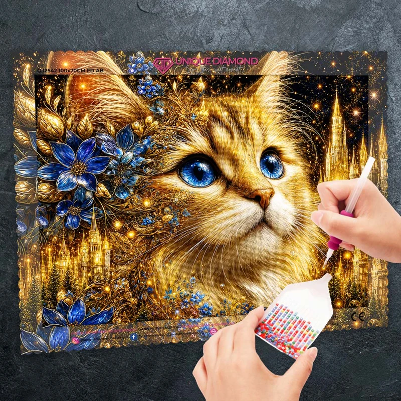 5D Diamond Painting – Saphirnacht im Goldenen Märchenreich