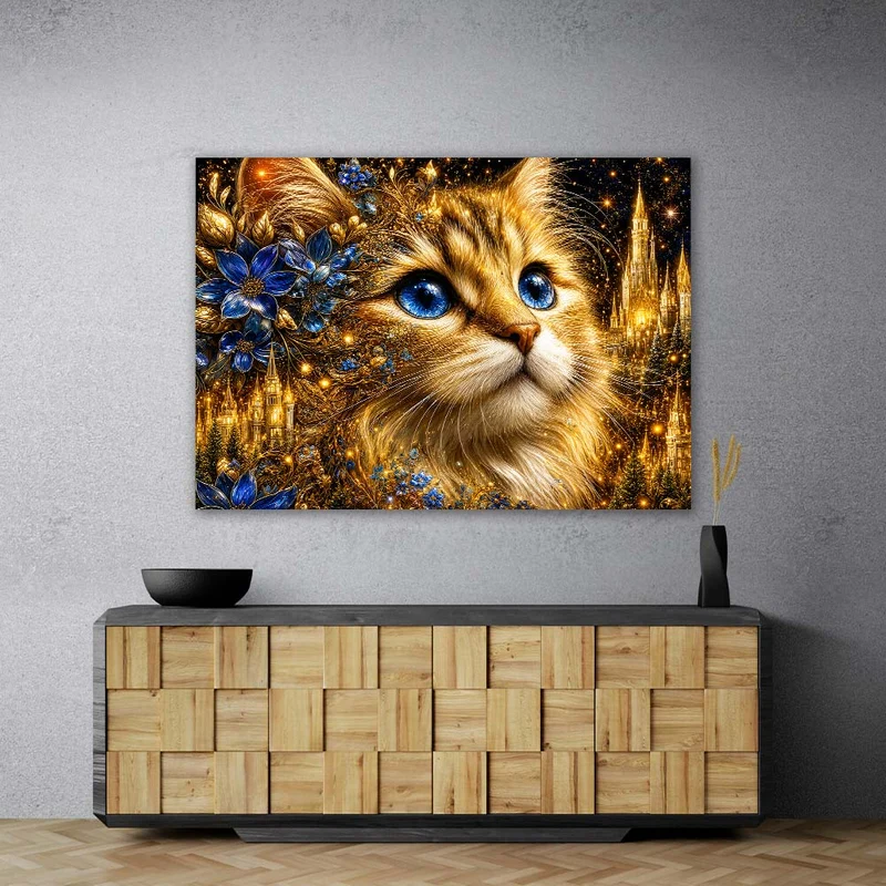 5D Diamond Painting – Saphirnacht im Goldenen Märchenreich