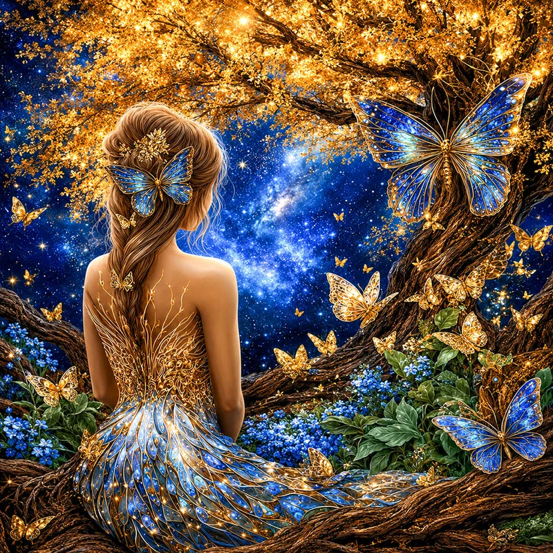 5D Diamond Painting – Sternengarten der Metamorphosen