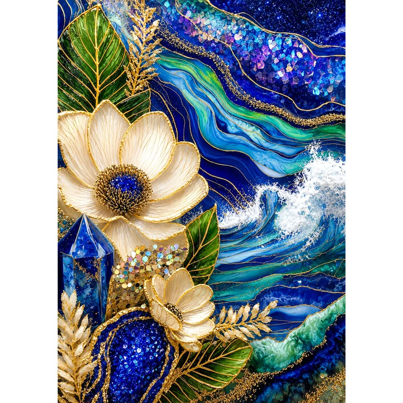 5D Diamond Painting – Ozean der Saphirträume