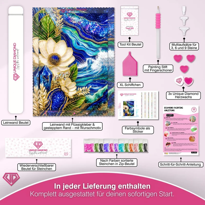 5D Diamond Painting – Ozean der Saphirträume