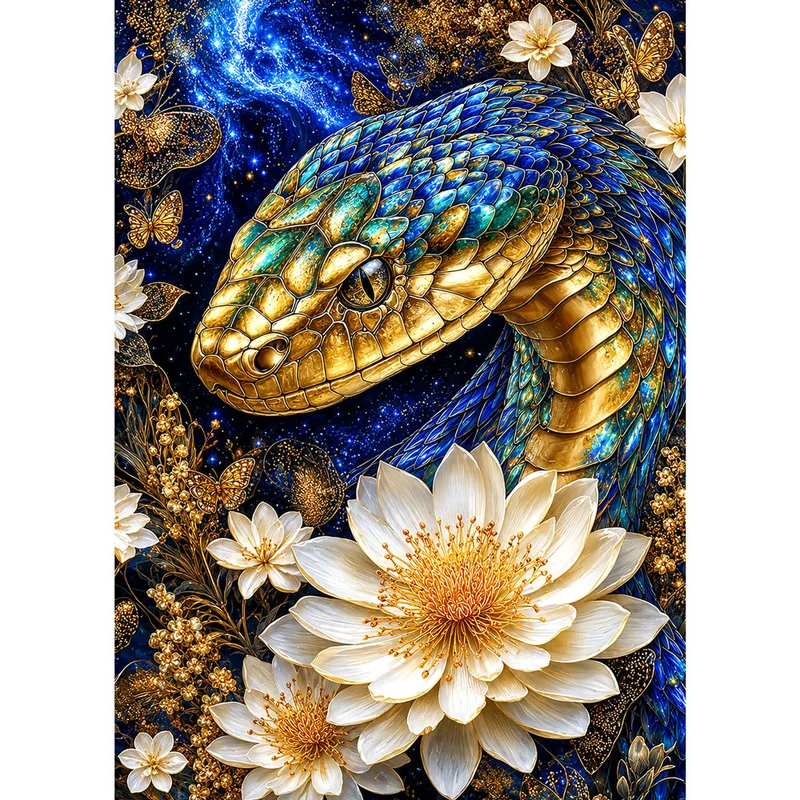 5D Diamond Painting – Kosmische Schuppenpoesie