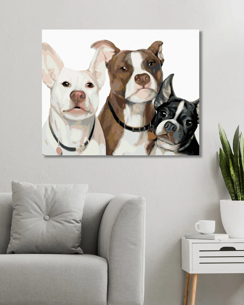 Diamond painting - HUNDEFAMILIE (MYROSLAVA VOLOSCHUK)