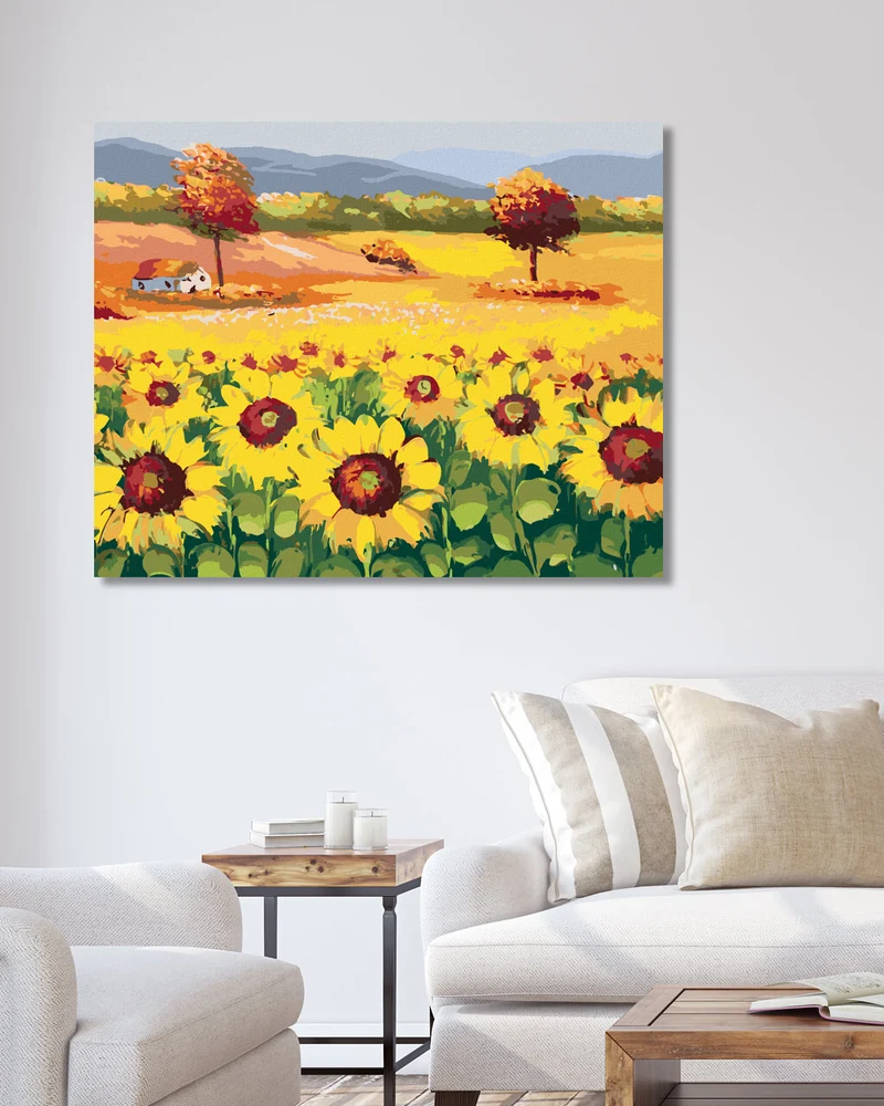 Diamond painting - WUNDERSCHÖNES FELD VOLLER SONNENBLUMEN