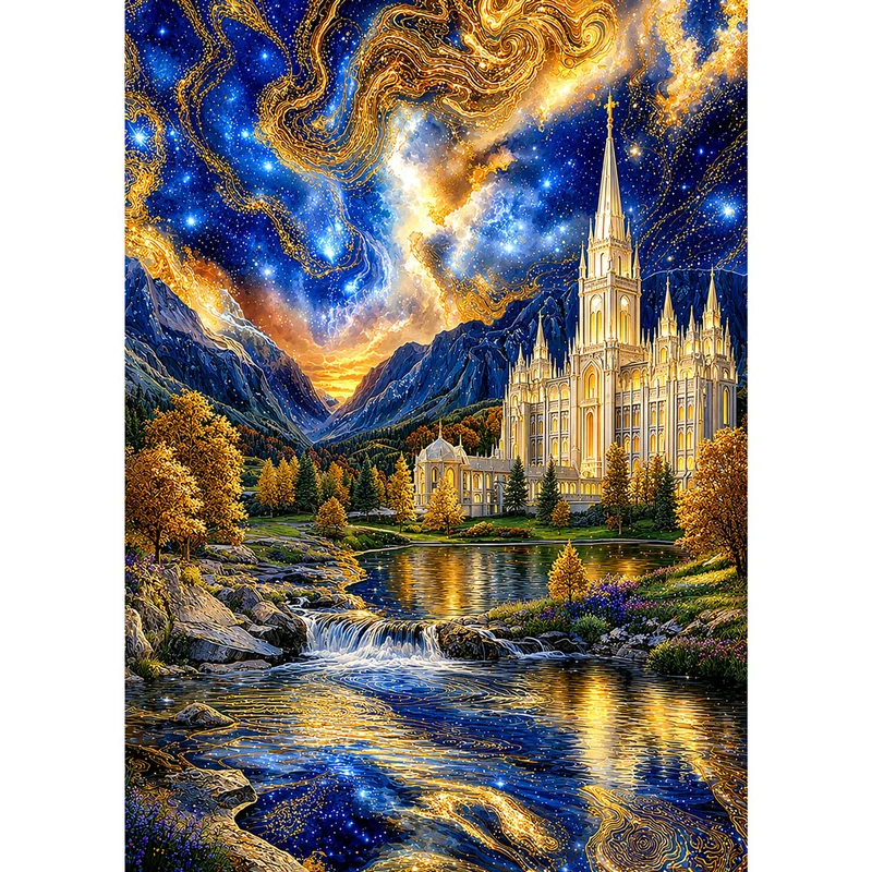5D Diamond Painting – Himmlische Kathedrale der Ewigkeit