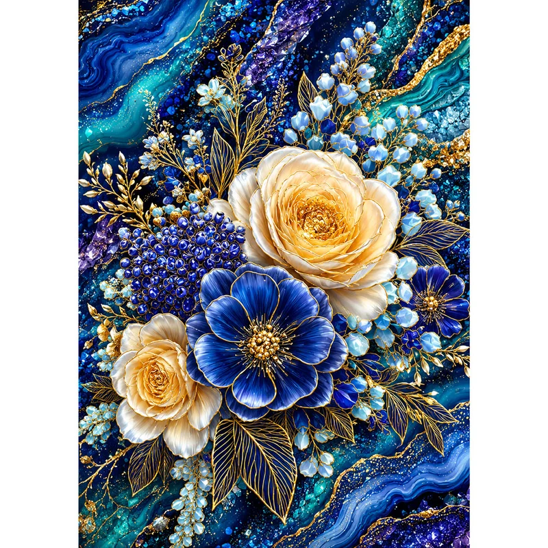 5D Diamond Painting – Aurelia Saphirblüte