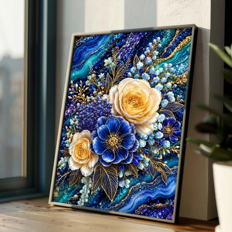 5D Diamond Painting – Aurelia Saphirblüte
