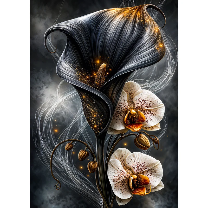 5D Diamond Painting – Celestia Noirblüte