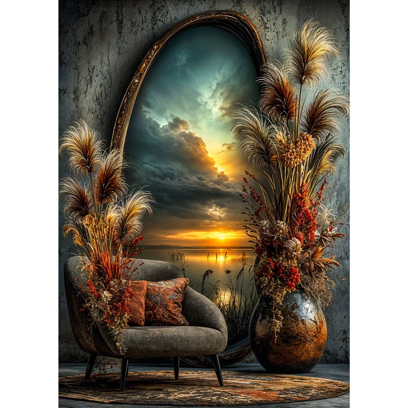 5D Diamond Painting – Elara Abendspiegel