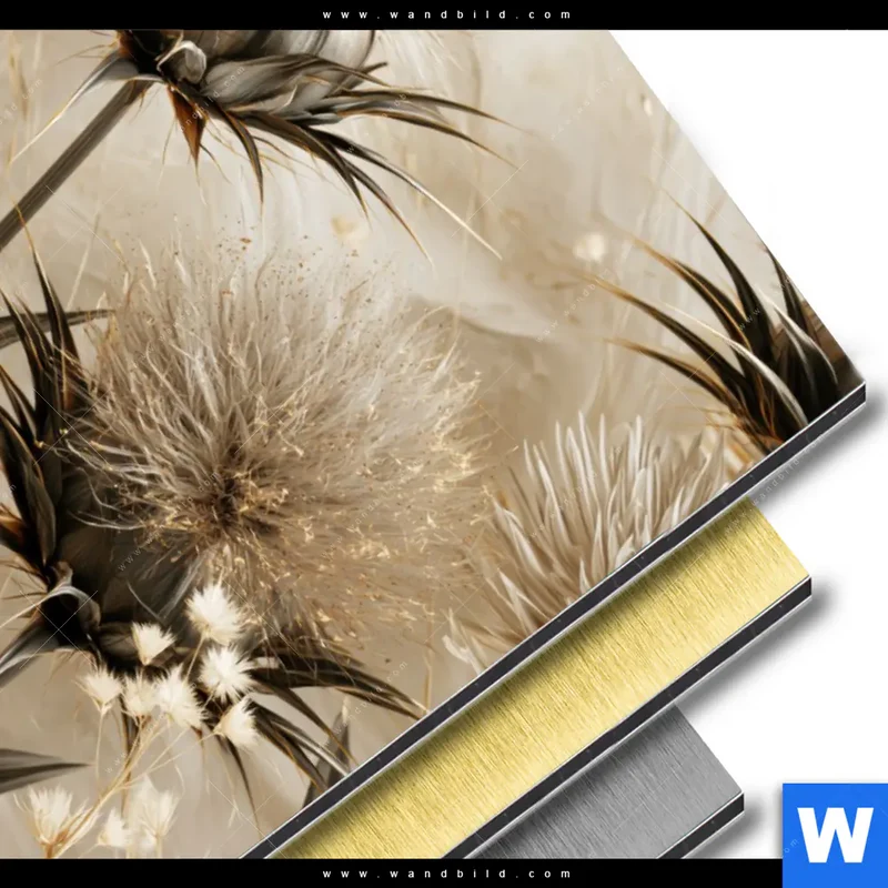 Aluminiumbild gebürstet | Wildblumen | Hochformat