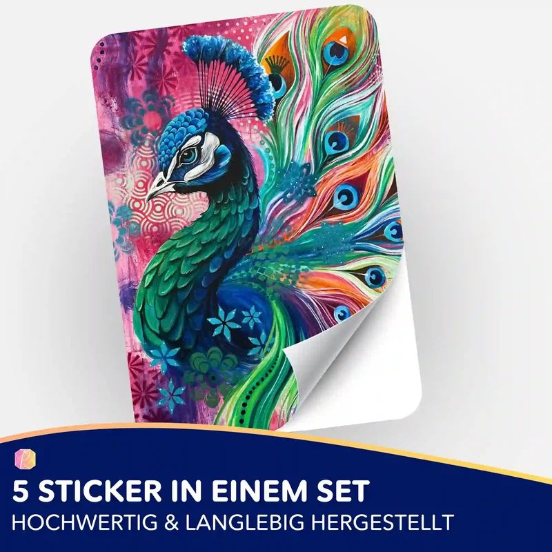 Aufkleber 5er-Set - Majestät der Farben