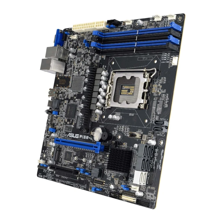 ASUS P13R-M Server Motherboard. Xeon E-2400 Support. Dual Gigabit LAN Onboard. VGA Video Onboard. Integrated IPMI Remote KVM. Includes ASMB11 Module