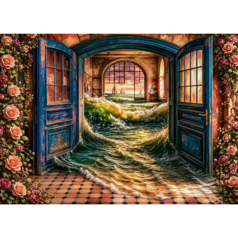 5D Diamond Painting – Tor der Flutwellen