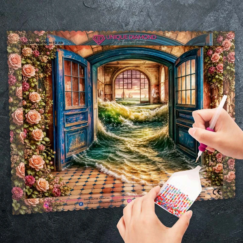 5D Diamond Painting – Tor der Flutwellen