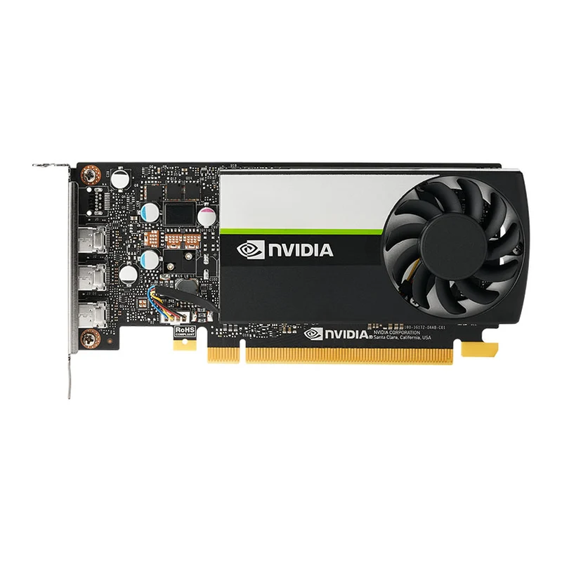 4GB PNY NVIDIA T400 Low Profile Graphics Card, Turing, 384 CUDA, GDDR6, 64-Bit, 80GB/s, 3x mDP, Single Slot, OEM
