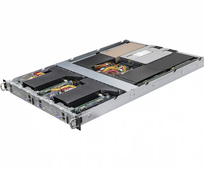 ASRock Rack 1U2N2G-ROME/2T Rackmount Server Barebone - Dual Node Each Supporting Single AMD ROME 3rd Gen CPU - Dual PSU