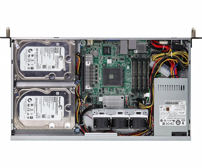 ASRock Rack 1U2-X570/2T Rackmount Server Barebone - Supports AMD Ryzen 5000 Series CPU - Ultra Short Depth - Single PSU